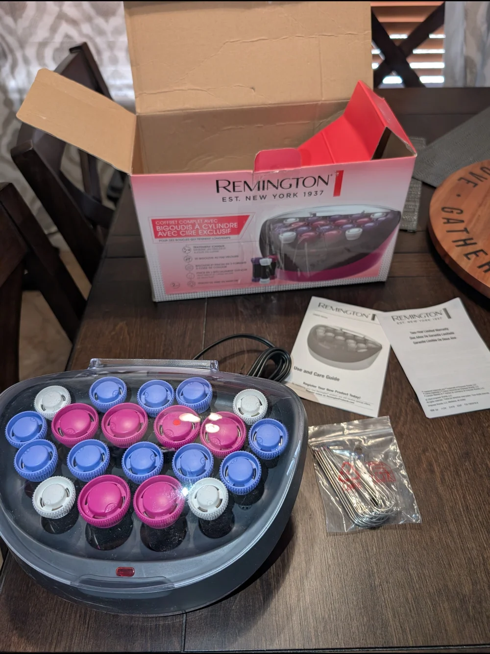 Remington Ionic Conditioning Hair Setter 20 Velvet Rollers Hot Rollers Curling.